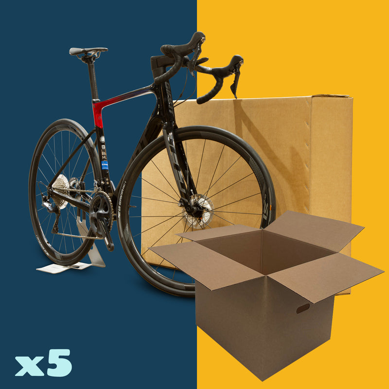 Pack Of 5 Extra Large Moving Boxes + Standard Bike Box